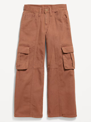 Super Baggy Wide-Leg Cargo Twill Pants for Girls | Old Navy (US)