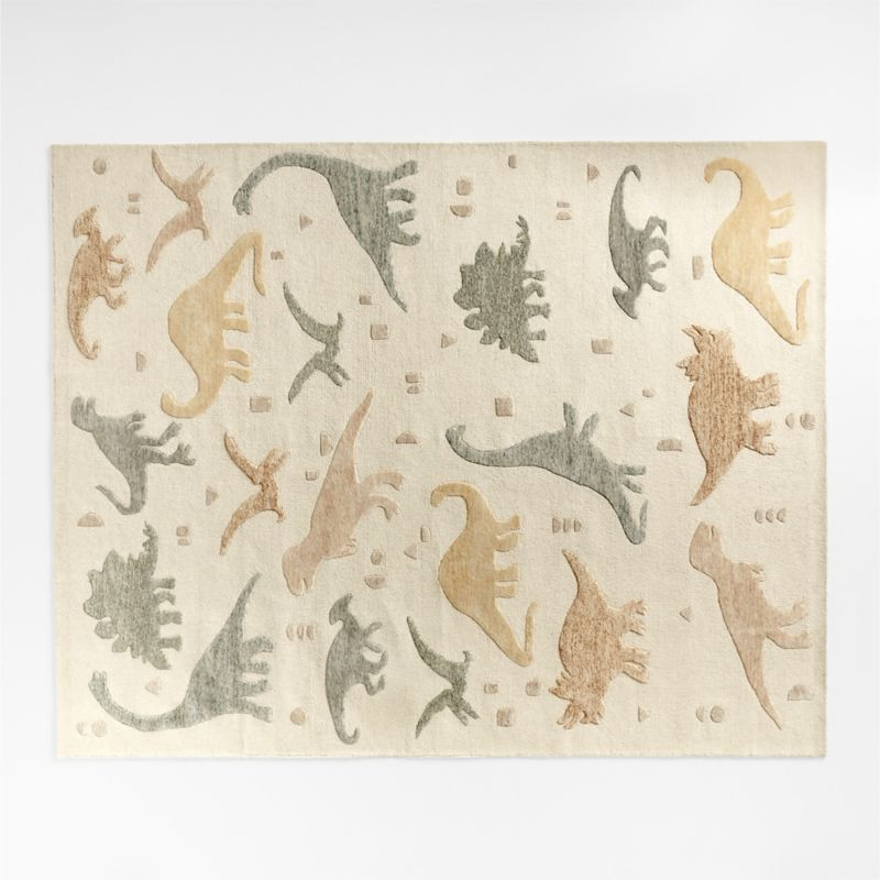 Geo-Dino Kids Hand-Tufted Wool Dinosaur Kids Rug 8x10 + Reviews | Crate & Kids | Crate & Barrel