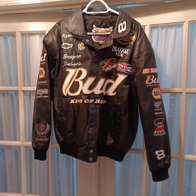 Vintage Y2K Dale Earnhardt Jr Jeff Hamilton Leather Mens Jacket Size XL NASCAR  | eBay | eBay US