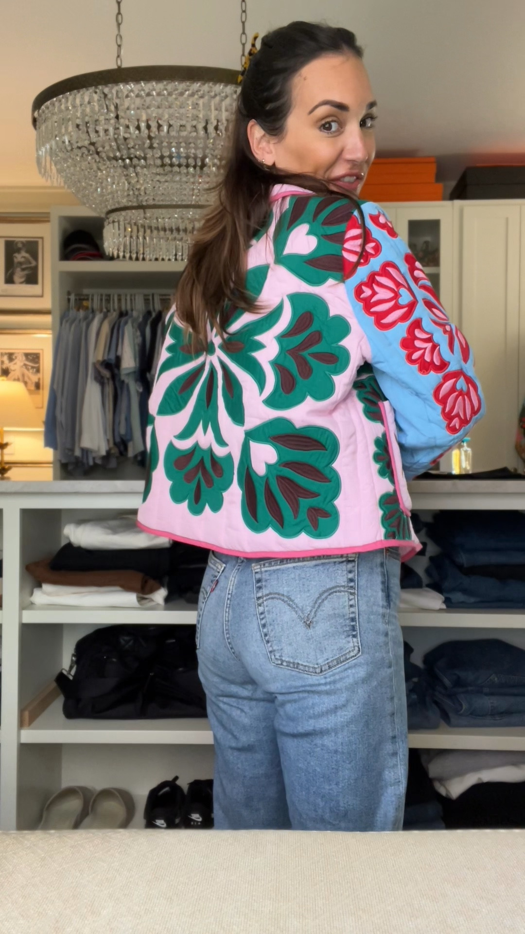 I do like some happy color in gal amd winter 🤍

It looks like exact jacket is sold out but I linked similar styles from same brand!