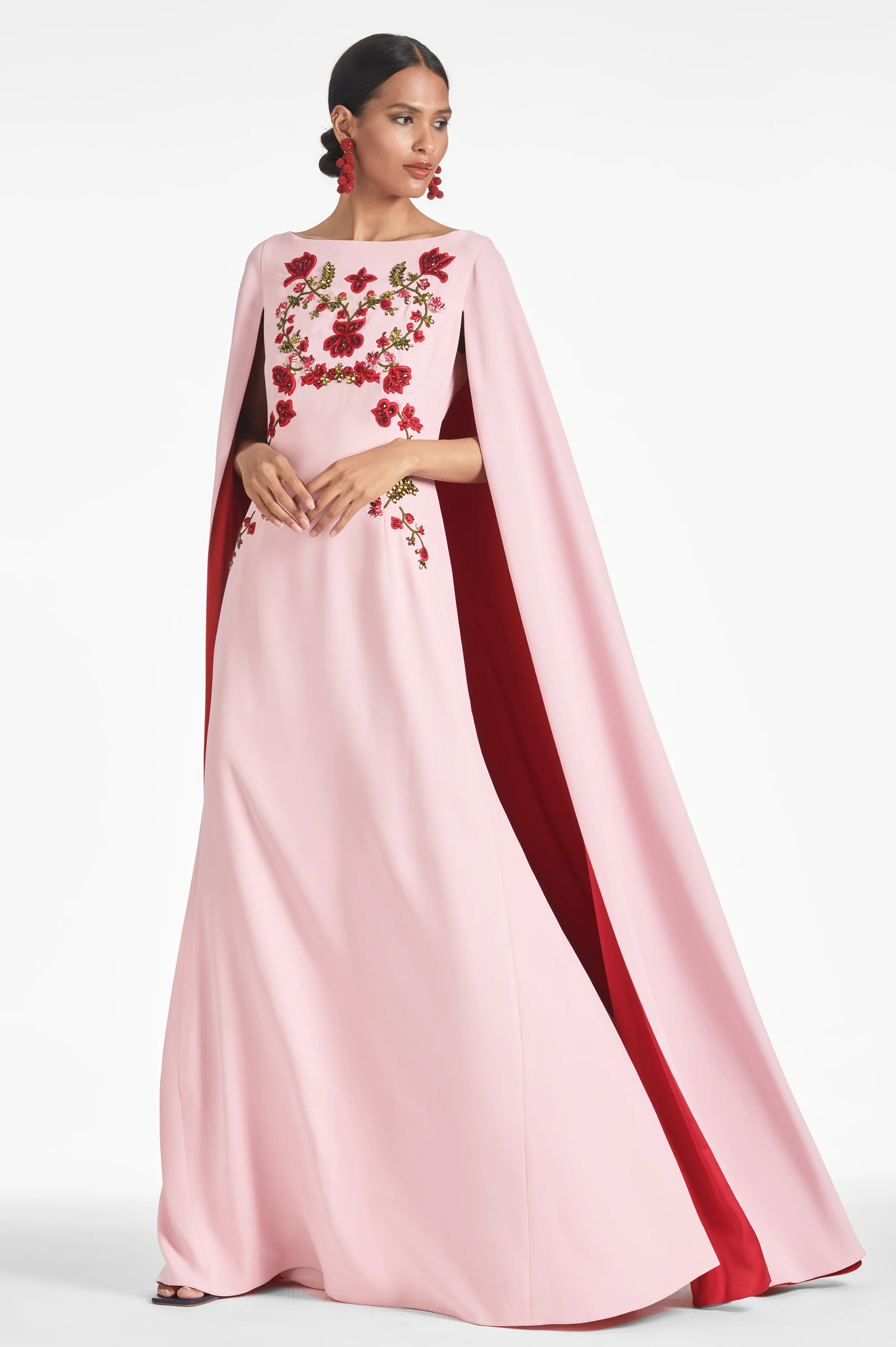 Vittoria Gown - Morganite/Ruby | Sachin and Babi