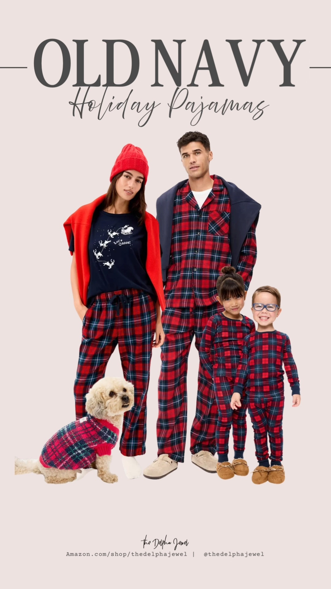 The matching family pjs that never go out of style! ❤️ This red/navy plaid is so timeless for Christmas morning, and yes - they even have matching ones for your pup! Mom is in the plaid pant + graphic tee, dad in the button-up set, kids in the thermal set.
Perfect for holiday cards, Christmas Eve boxes, and cozy family photos.

old navy holiday pajamas, red plaid pajamas, matching family christmas pajamas, family matching pjs

#LTKOver40 #LTKSeasonal #LTKMens