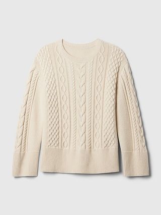 24/7 Split-Hem Cable-Knit Sweater | Gap (US)