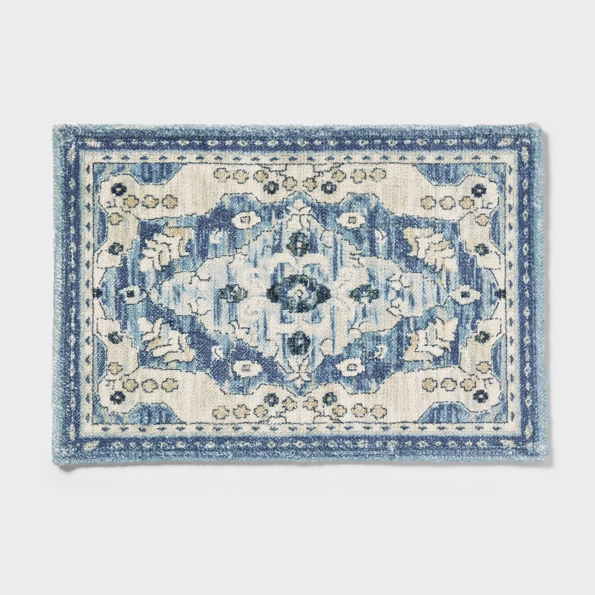 20"x30" Medallion Bath Rug Blue - Threshold™ | Target