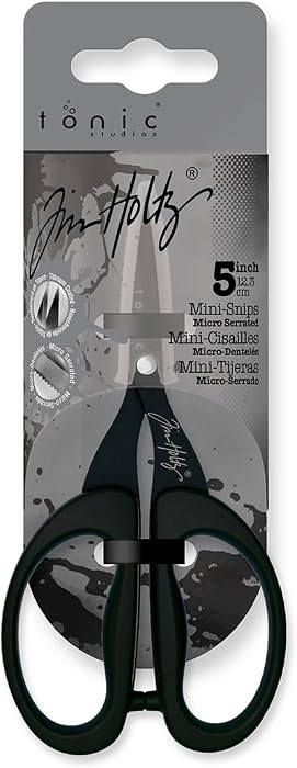 Tim Holtz Small Scissors - 5 Inch Mini Snips with Micro Serrated Blade - Craft Tool for Cutting P... | Amazon (US)