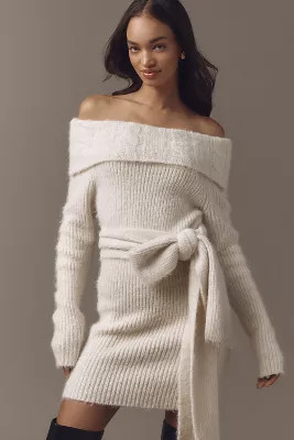 Endless Rose Off-The-Shoulder Sweater Dress | Anthropologie (US)