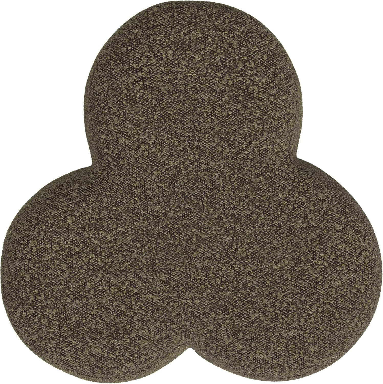 HomePop Upholstered Clover Shaped Ottoman Home Décor|Foot Rest Ottoman - Dark Brown Boucle | Amazon (US)
