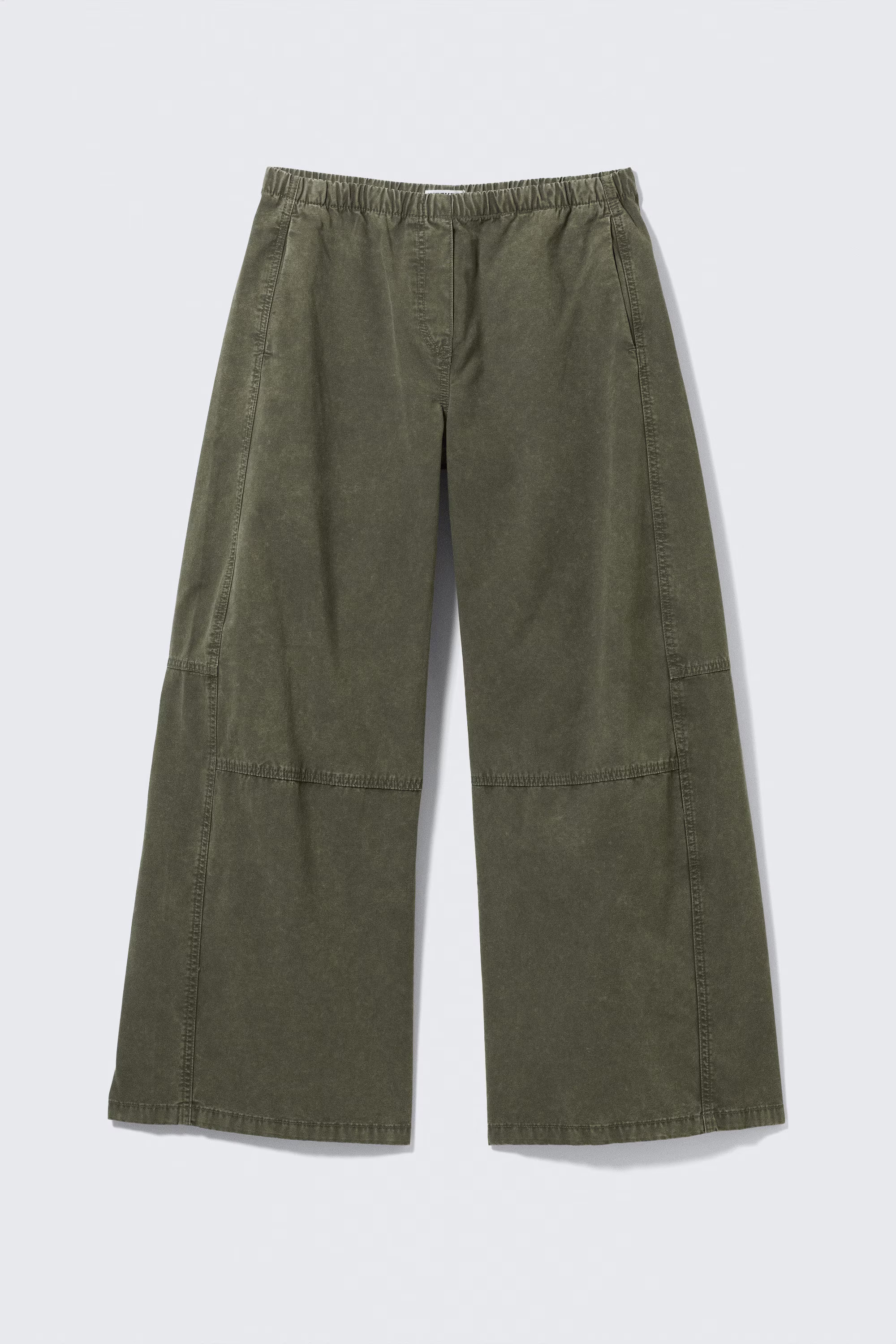 Low Rise Baggy Washed Canvas Trousers | Weekday