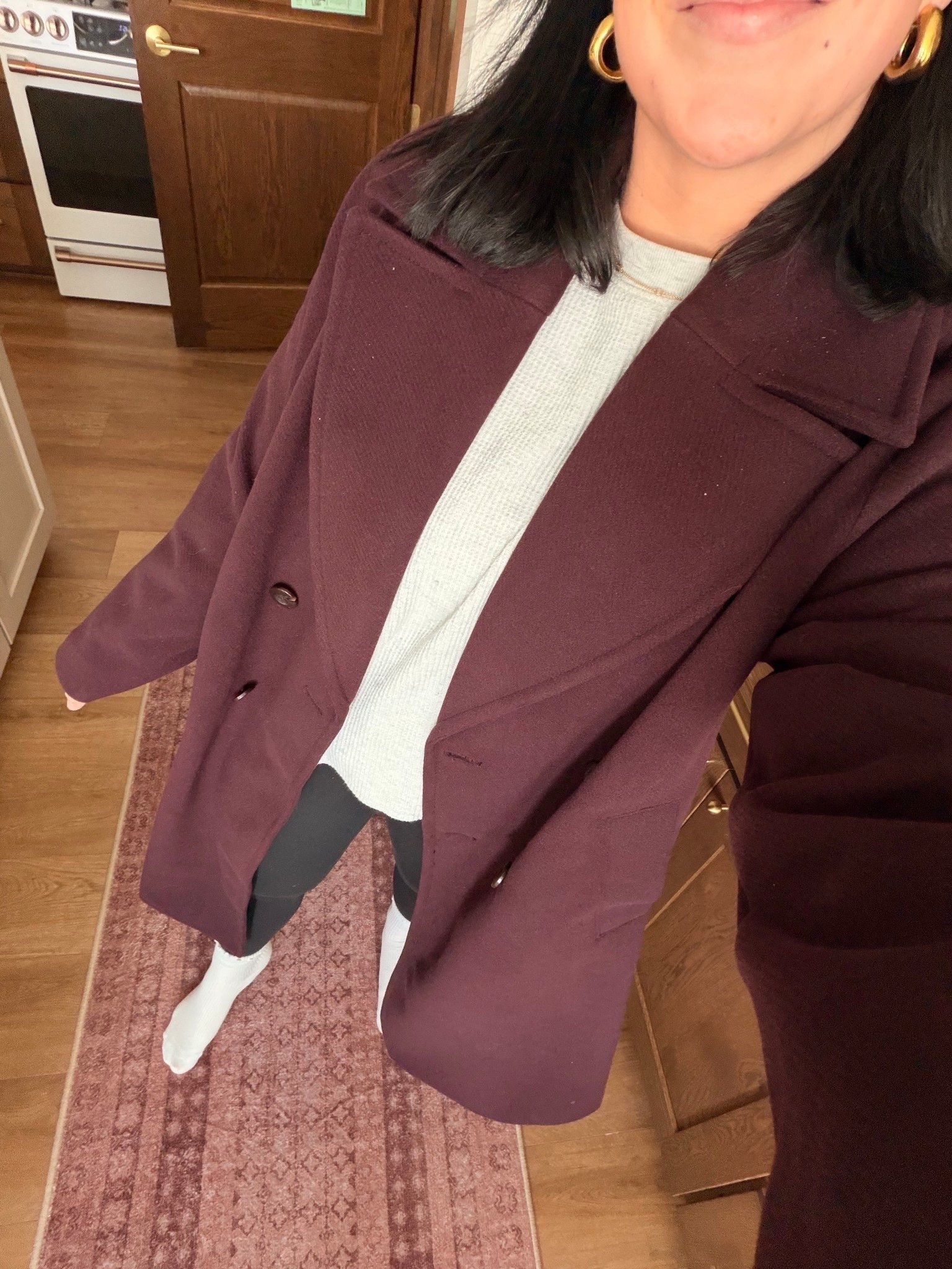 Trench coat back in stock! Leggings winter outfit. Size L :) 

#LTKFindsUnder100 #LTKSeasonal #LTKootd