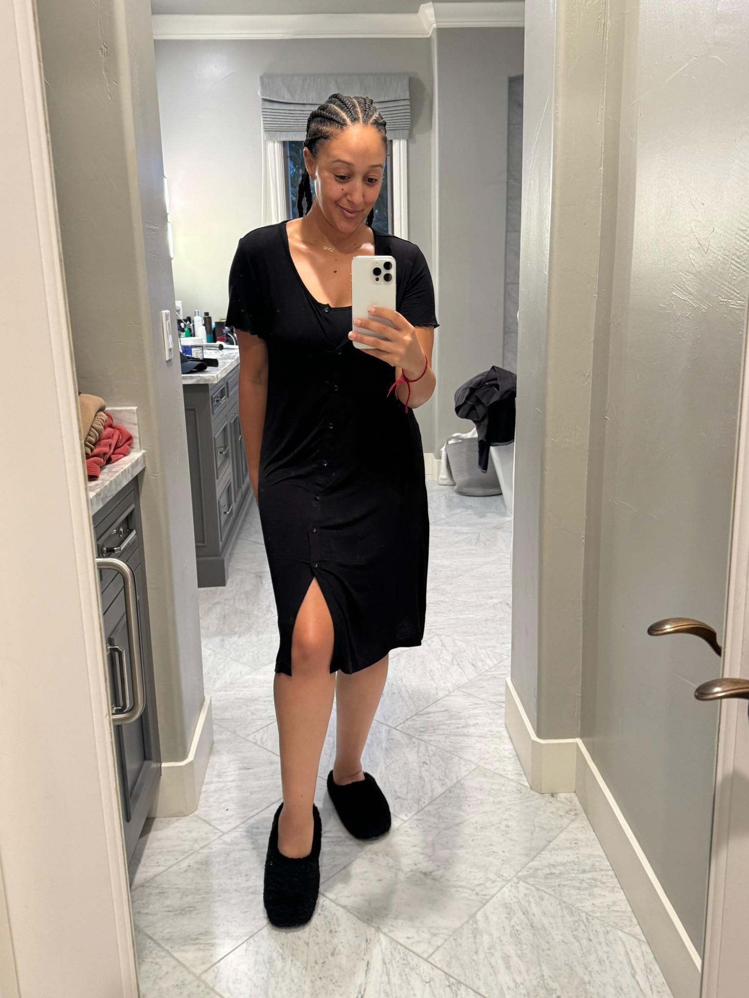 Cozy outfit for home today! Shirt is Amazon, slippers are Zodiac, & necklace is Tiffany 

#LTKGiftGuide #LTKstyletip #LTKbeauty