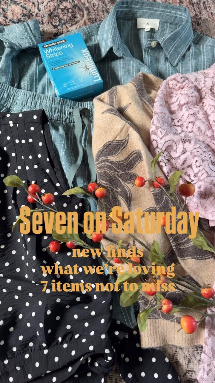 Seven on Saturday. What we’re loving. 7 items not to miss.

#LTKSeasonal #LTKOver40 #LTKootd