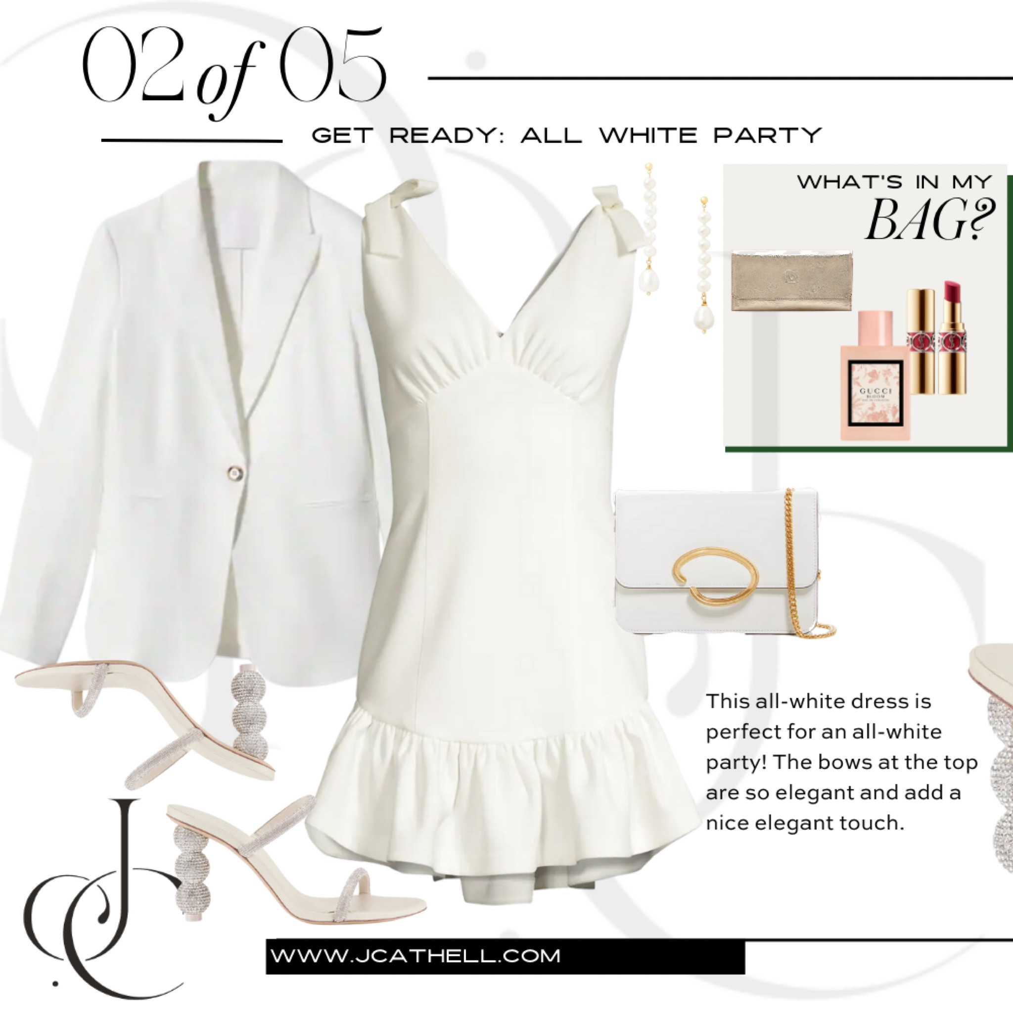 Last summer I attended a Gatsby party so I decided to make it the front cover for the 5 reader requests tonight. Here are a few notes on each look:

▪️Gatsby Party:  If I can wear feathers on my head to a party I'm there ;) Amazon has great accessories and I linked a fabulous retailer for the dress.

▪️White Party: Pretty straight forward and easy to narrow down. Just find a dress that flatters your figure. The way I like to narrow it down is I go to SAKS, search dresses, then by color and then scroll until I find the right cut for my body.

▪️The Beach Wedding request was a little ambiguous because there are so many unknown factors. Are you by the beach or on the beach? What's the dress code? If I was attending a wedding on the actual beach I would wear something a little longer in case it's windy and I wouldn't wear heels....obviously.

▪️Vegas Bachelorette: The biggest deciding factor is the shoe for me, what is going to be comfortable for you on what will likely be a VERY late night. 

#LTKstyletip #LTKitbag #LTKshoecrush