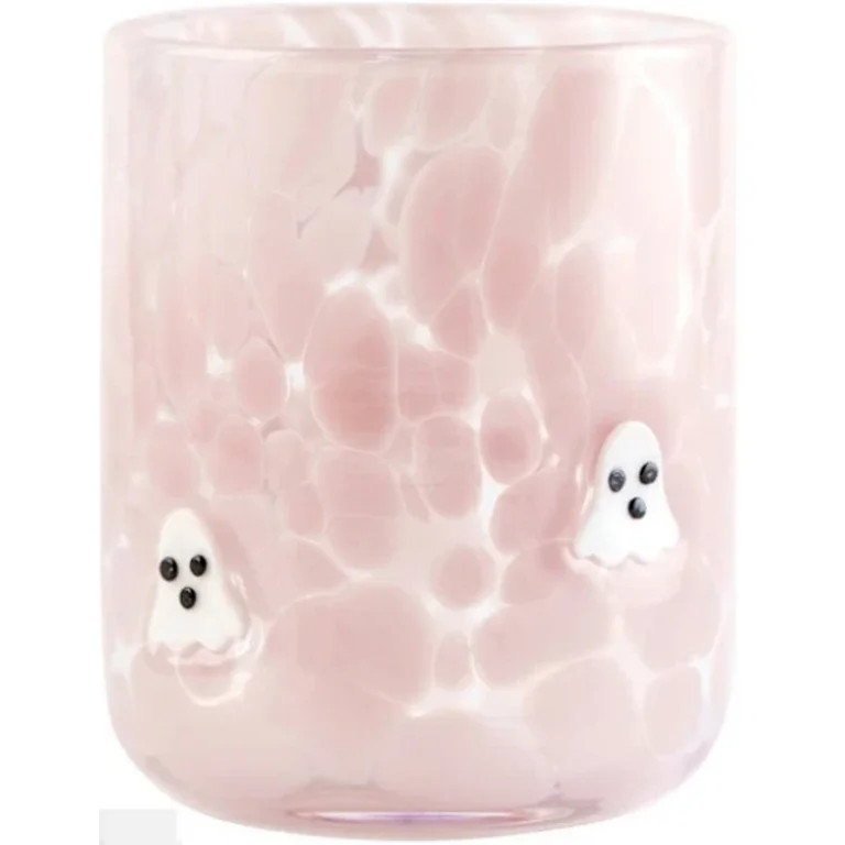 Halloween Mystic Confetti Icon Juice Glass - 16 oz Unique Pink Ghost Icon Juice Glasses Double Ol... | Walmart (US)