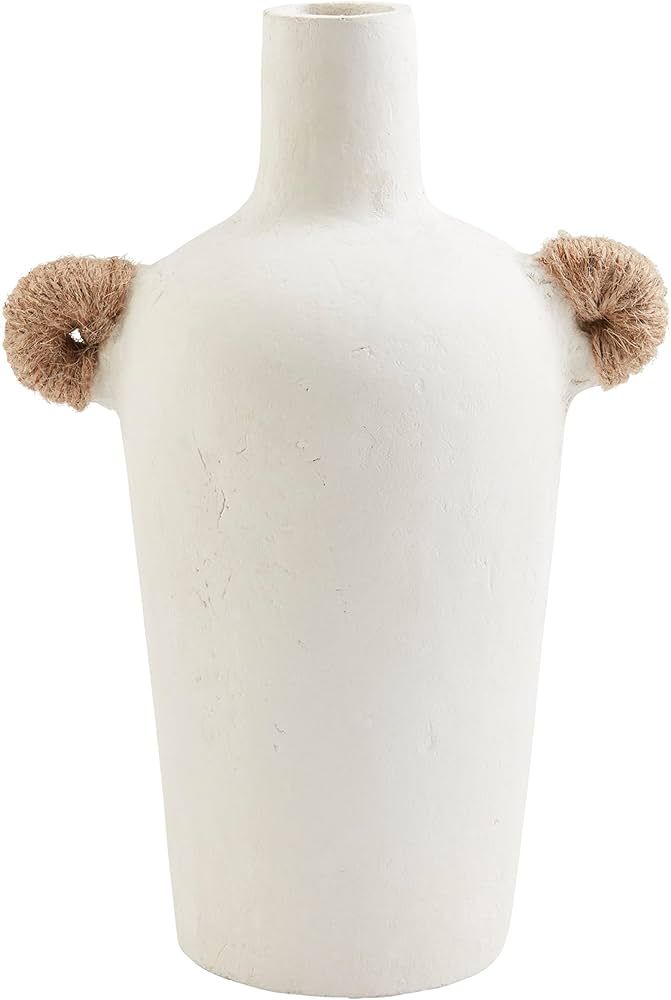 Mud Pie Paper Mache Jute Vase, Cream | Amazon (US)