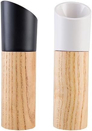 3HQ Wood Salt and Pepper Grinder Set of 2 - Wooden Salt and Pepper Shakers with Adjustable Cerami... | Amazon (US)