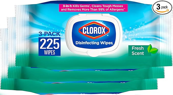 Clorox Disinfecting Wipes, Bleach Free Cleaning Wipes, Household Essentials, Fresh Scent, Moistur... | Amazon (US)