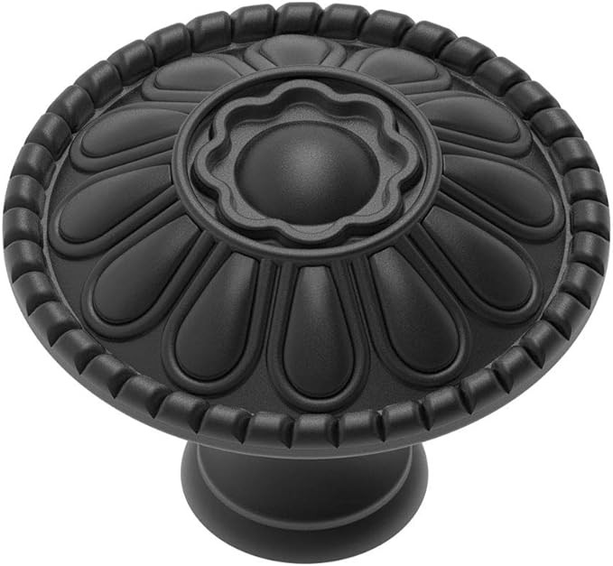 4-Pack of Matt Black Kitchen Cabinet Knobs Pulls, Matte Round Farm Dresser Knob Drawer Handles fo... | Amazon (US)