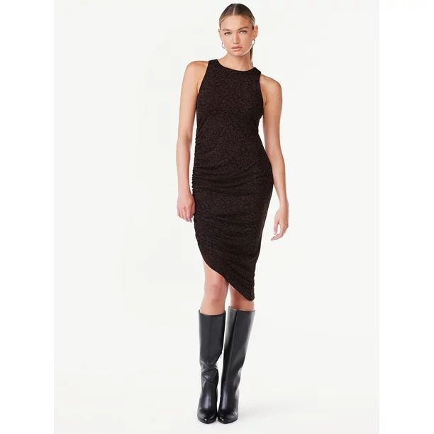 Scoop Women’s Asymmetrical Mesh Tank Dress, XS-XXL | Walmart (US)