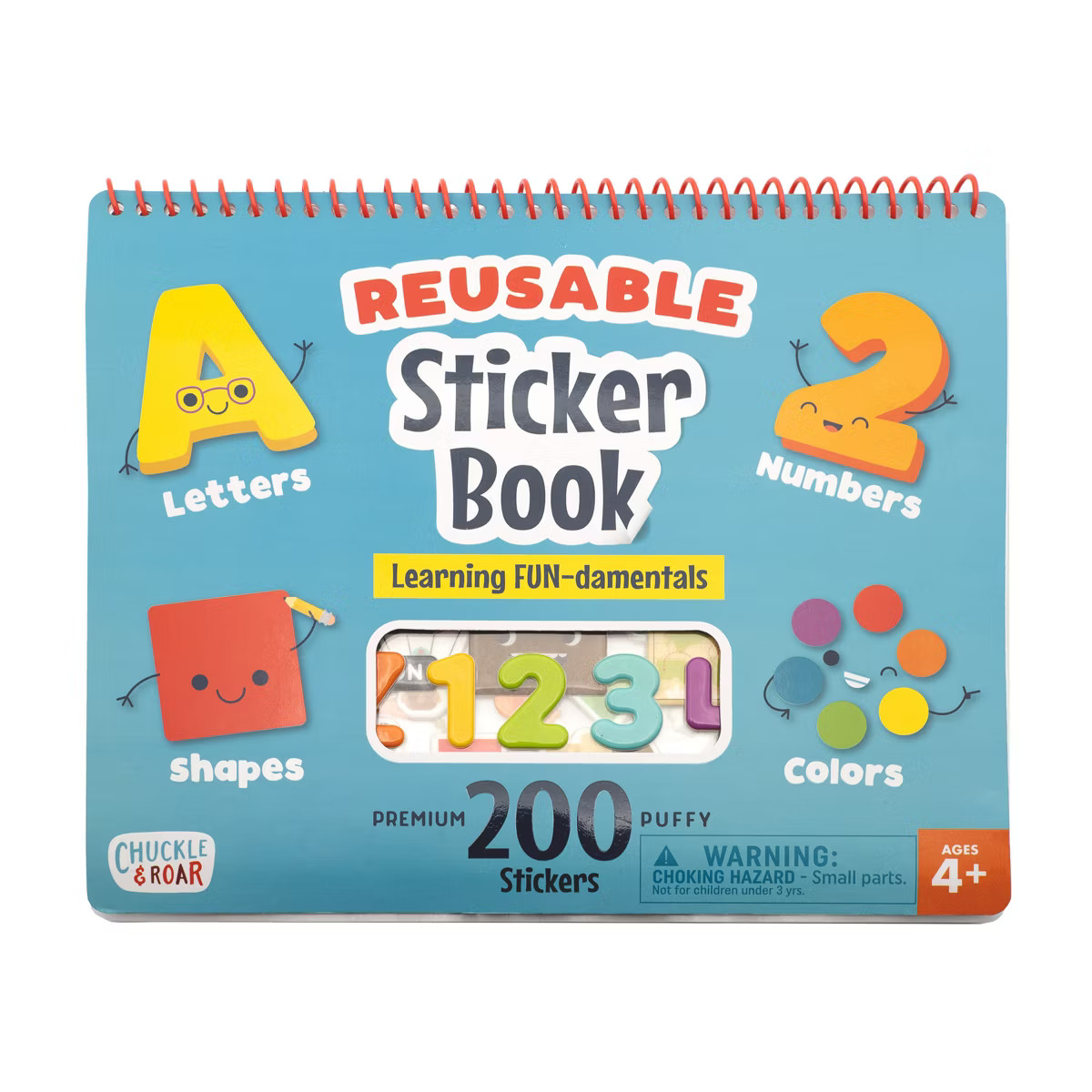 Reusable Sticker Learning & Activity Book with 200 Premium Puffy Stickers - Chuckle & Roar | Target