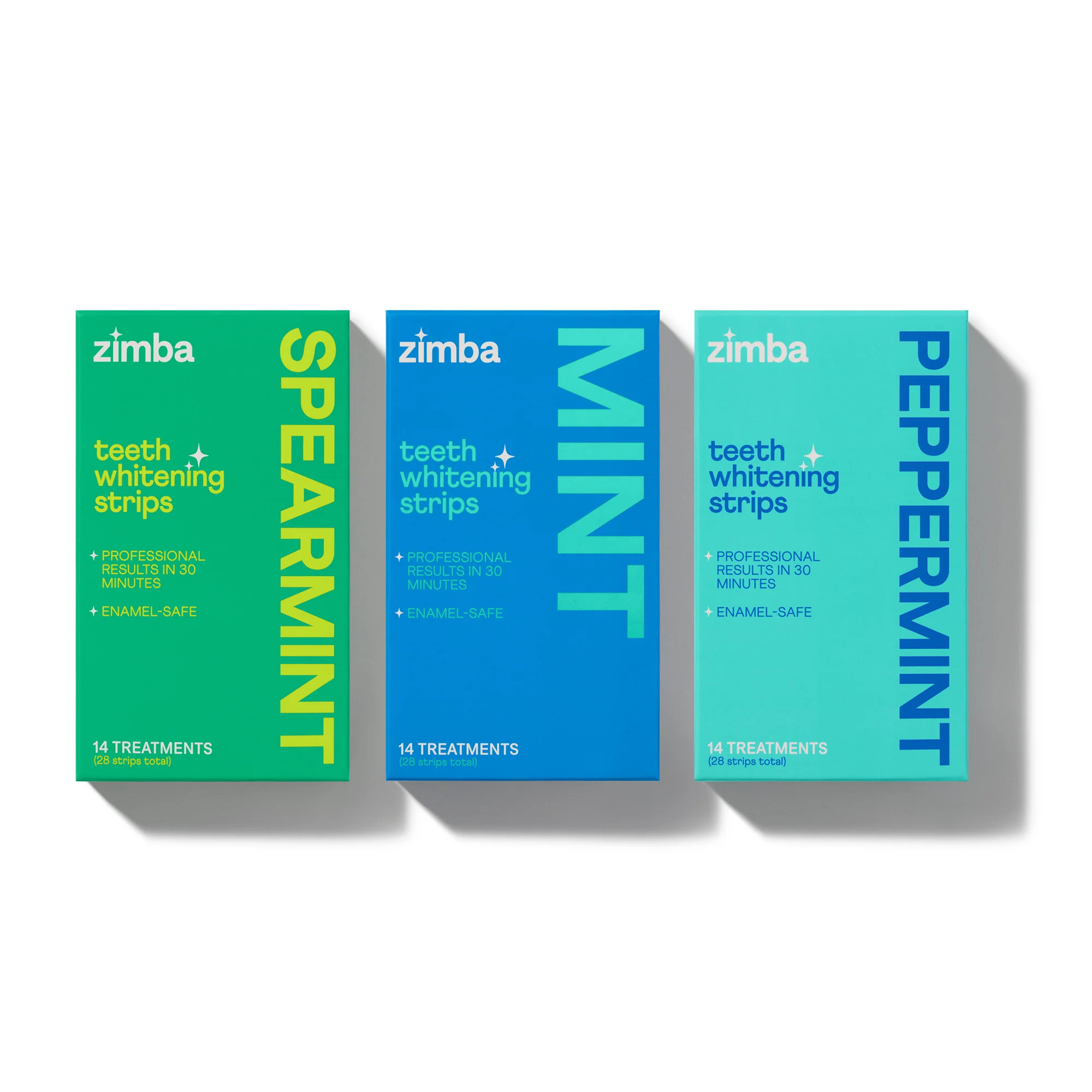 Teeth Whitening Strip Trio (Mint) | Zimba Natural Teeth Whitening