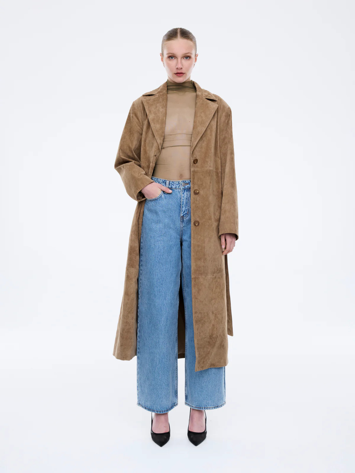 MILEY SUEDE TRENCH | Ena Pelly