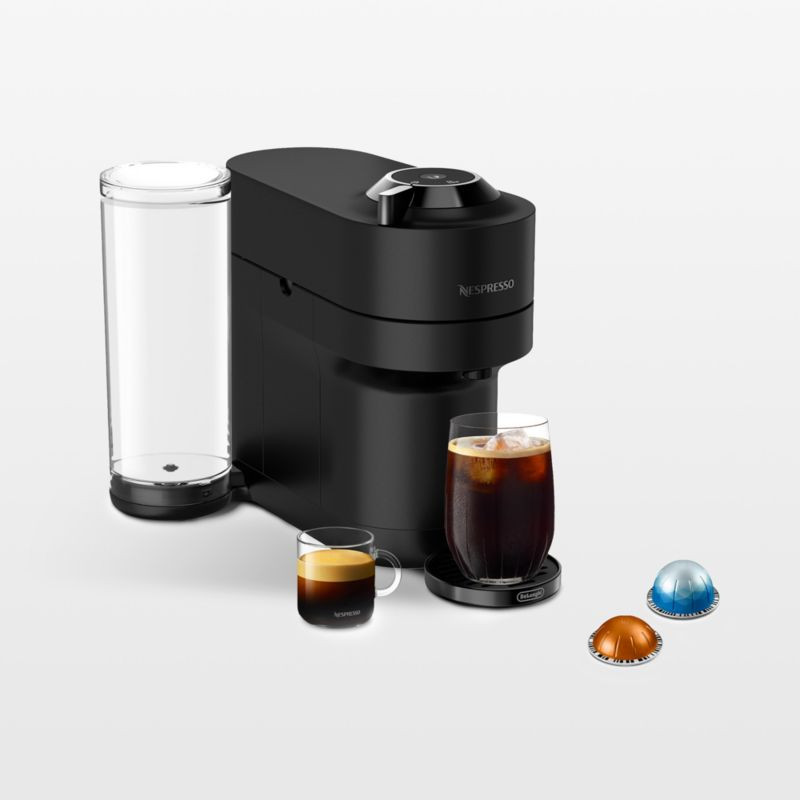 Nespresso Limited-Edition Vertuo Pop+ Coffee and Espresso Maker by De'Longhi Matte Black with Dar... | Crate & Barrel