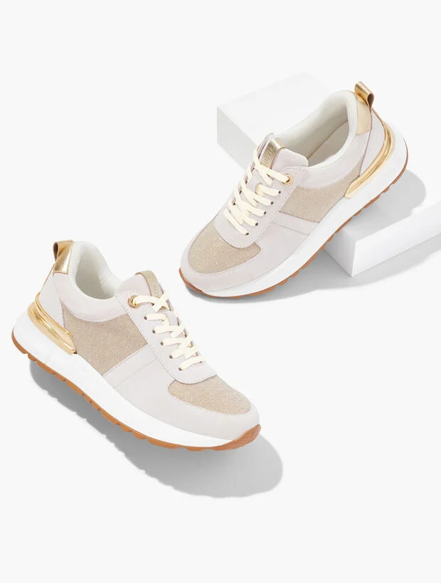 Darby Suede Metallic Sneakers | Talbots