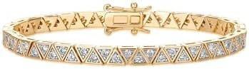 PAVOI 14K Gold Plated Tennis Bracelets for Women, Bezel Set CZ Bracelet | Amazon (US)