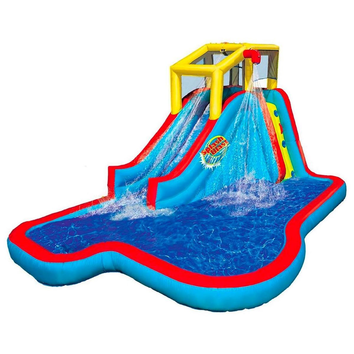 Banzai Slide N' Soak Inflatable Outdoor Kids Splash Pool Water Park Play Center with Slides, Clim... | Target