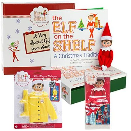 Elf on the Shelf Blue Eyed Girl Dress Up Set - Two Twirling Skirts And Elf Raincoat - In Specialty N | Walmart (US)