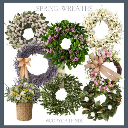 spruce up your front door with these inviting spring  wreaths 🌸🌷💚




Boxwood, lavender, basket, tulips, magnolia, pink, colorful, floral, faux, preserved flowers 

#LTKSeasonal #LTKhome #LTKfindsunder100