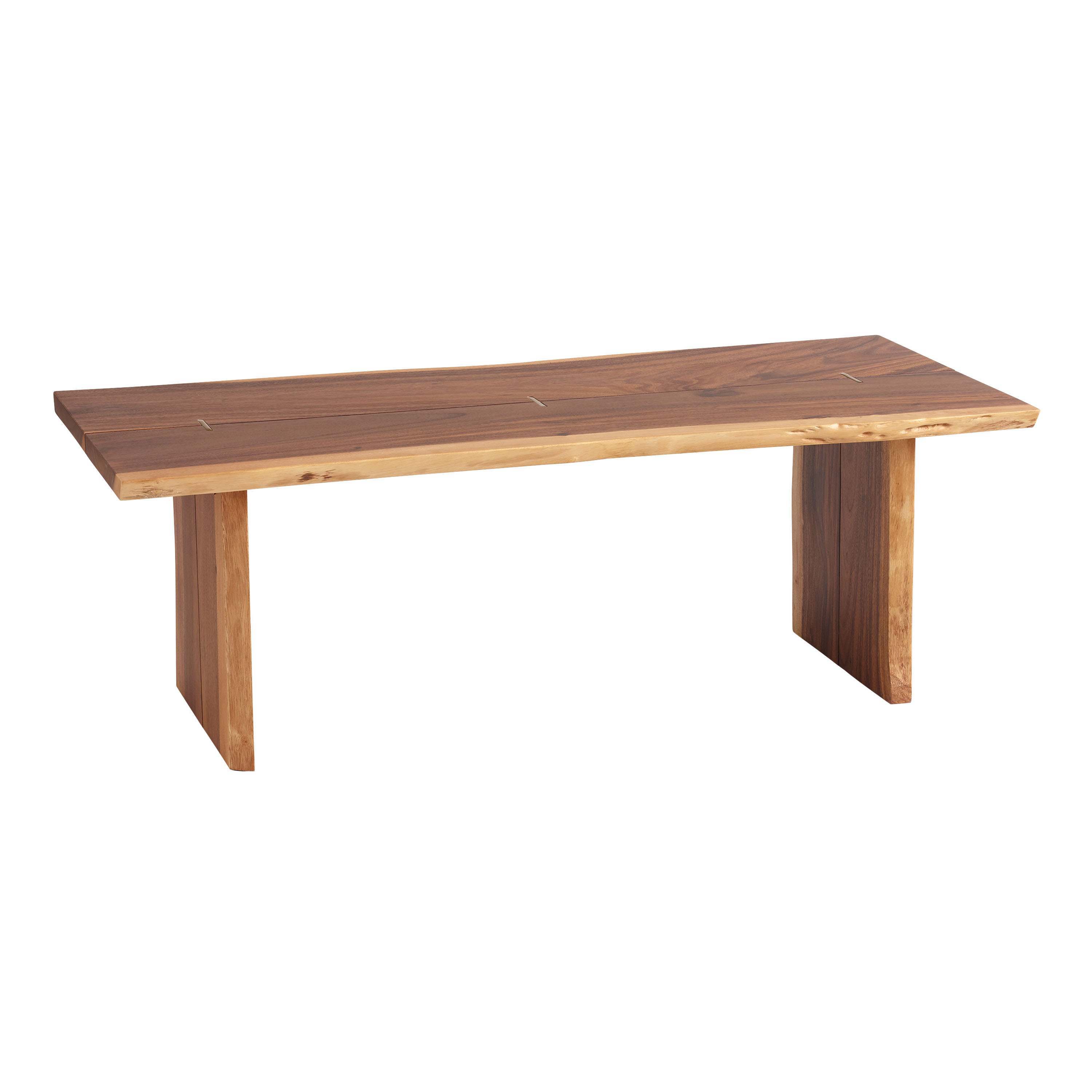 Sansur Rustic Pecan Live Edge Wood Coffee Table | World Market