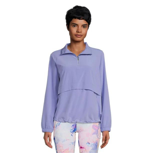 Avia Women's Pullover Mock Neck Quarter Zip Windbreaker Jacket | Walmart (US)