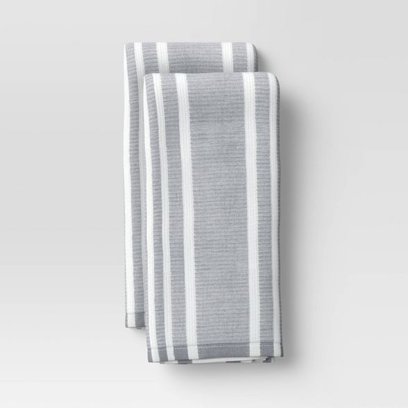 2pk Cotton Striped Terry Kitchen Towels - Threshold™ | Target