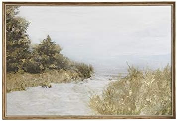 Martha Stewart Lake Walk Wall Art Living Room Landscape Watercolor Print Gel Coated Canvas Home A... | Amazon (US)