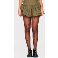 Black Heart Patterned Tights, Black | PrettyLittleThing IE