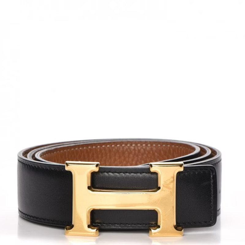 Hermes H Belt Box/Togo 32mm Noir/Gold | StockX