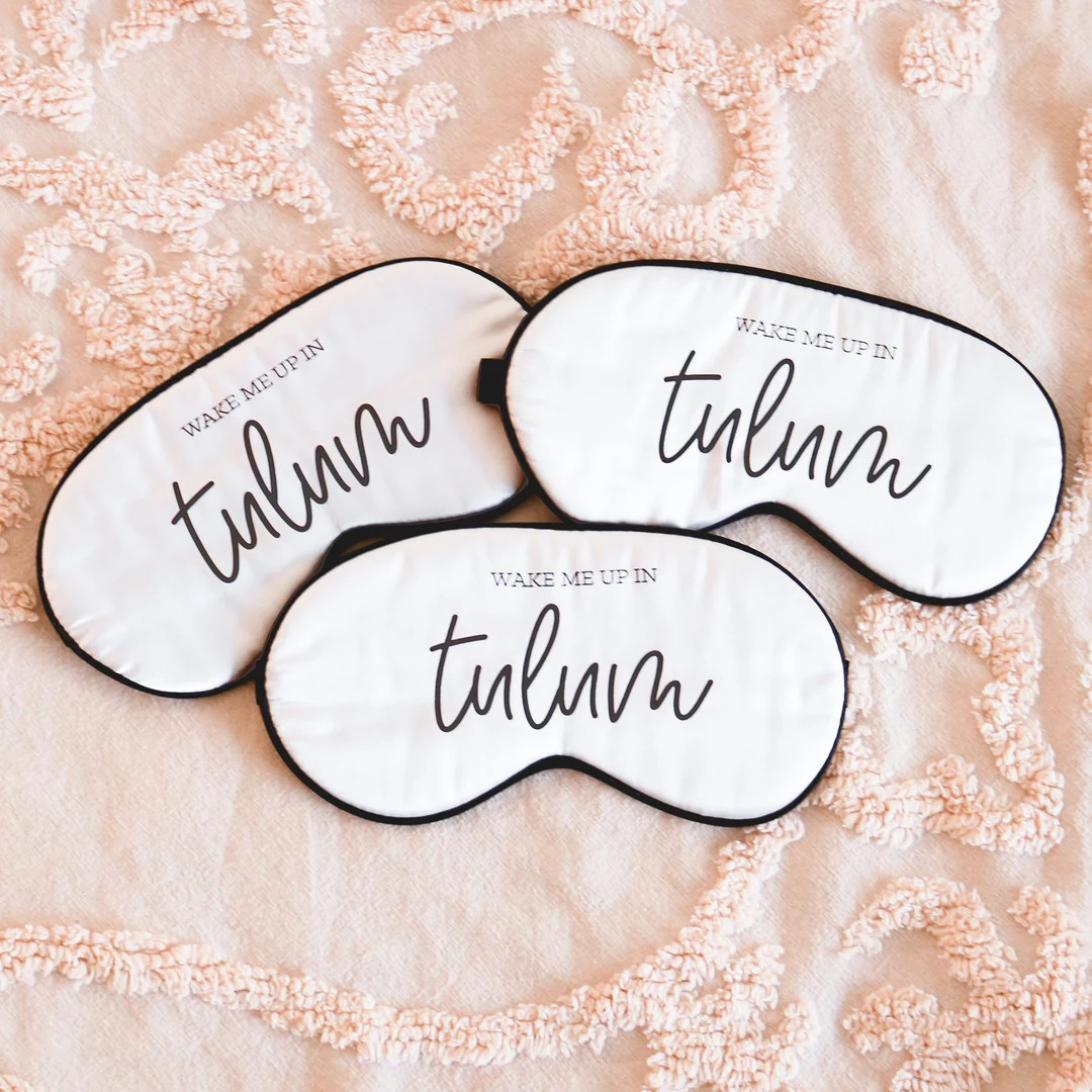 Custom Travel Sleep Masks - Bachelorette Party Gifts for Bridesmaids - Personalized Sleep Mask fo... | Etsy (US)