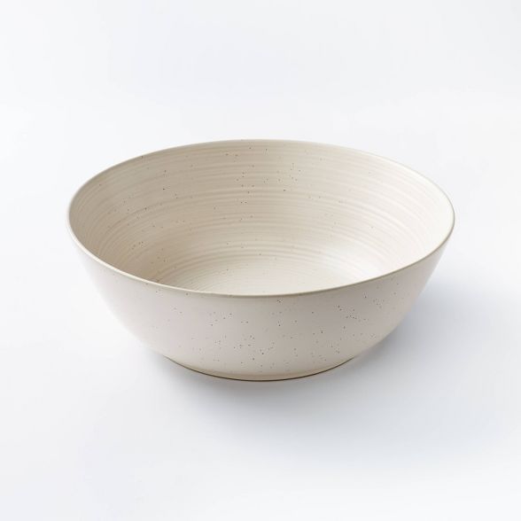 304oz Stoneware Ribbed Large Serving Bowl Cream - Threshold™ designed with Studio McGee | Target
