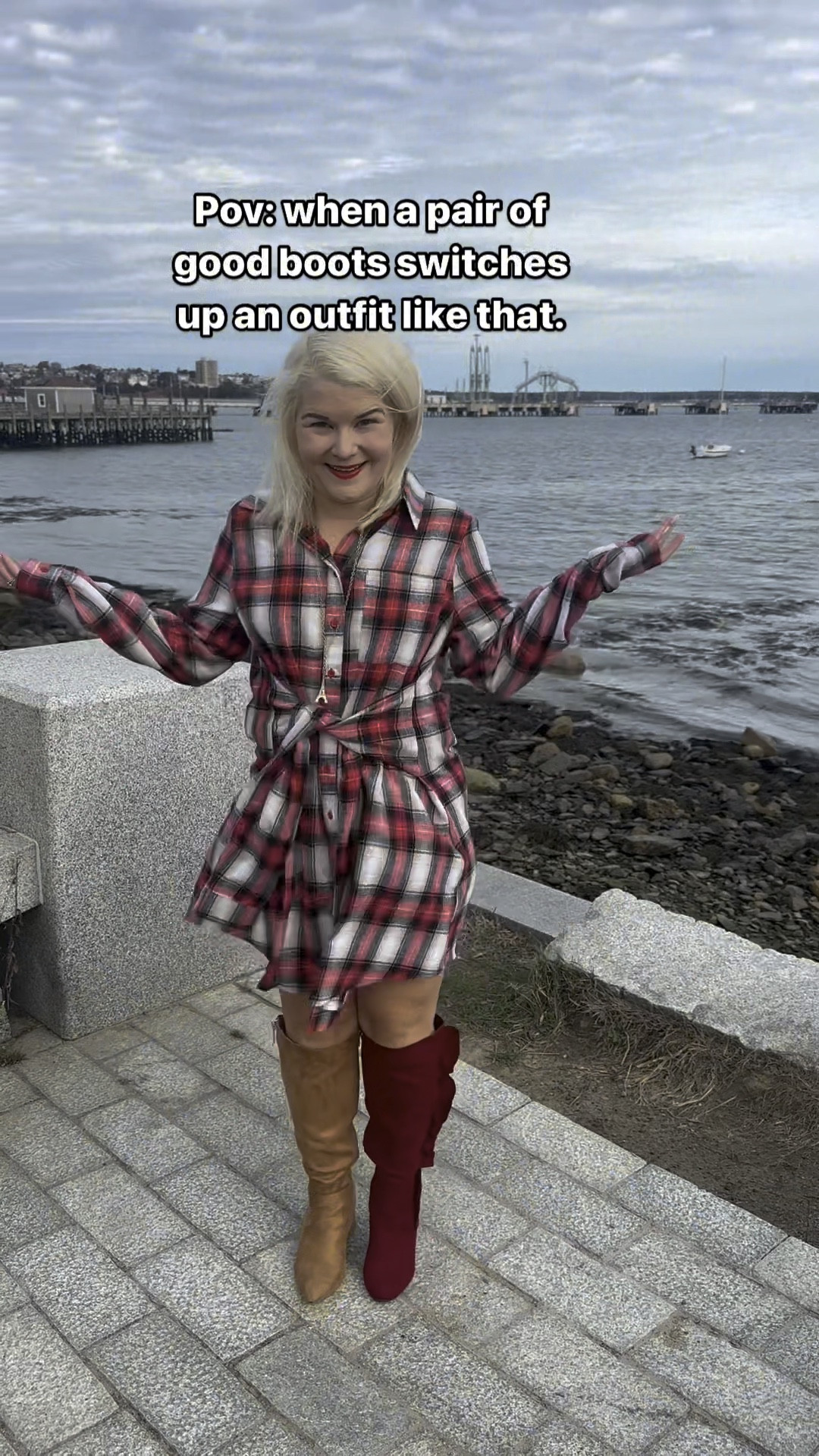 Just a change of the boots🥰

This plaid dress is perfect for the holidays. 

#LTKSeasonal #LTKParties #LTKHoliday
