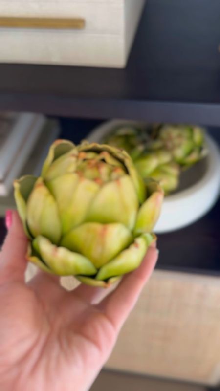 The most realistic artificial artichokes you'll ever see and the prettiest affordable hand carved bowl!

Home decor
Target
Walmart
Mcgee & co
Pottery barn
Thislittlelifewebuilt 
Amazon home 
Living room
Area rug 

#LTKhome #LTKfindsunder50 #LTKSeasonal