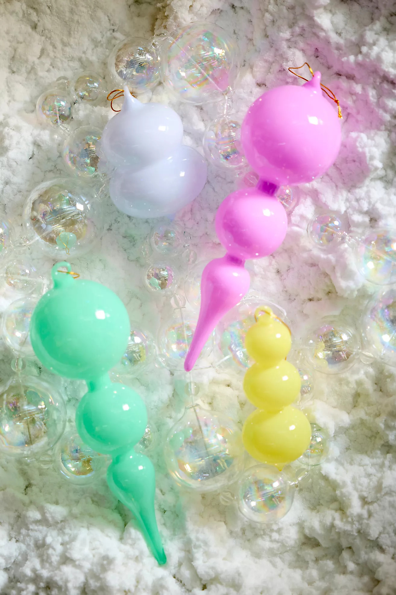 Finial Glass Ornaments, Set of 4 | Anthropologie (US)