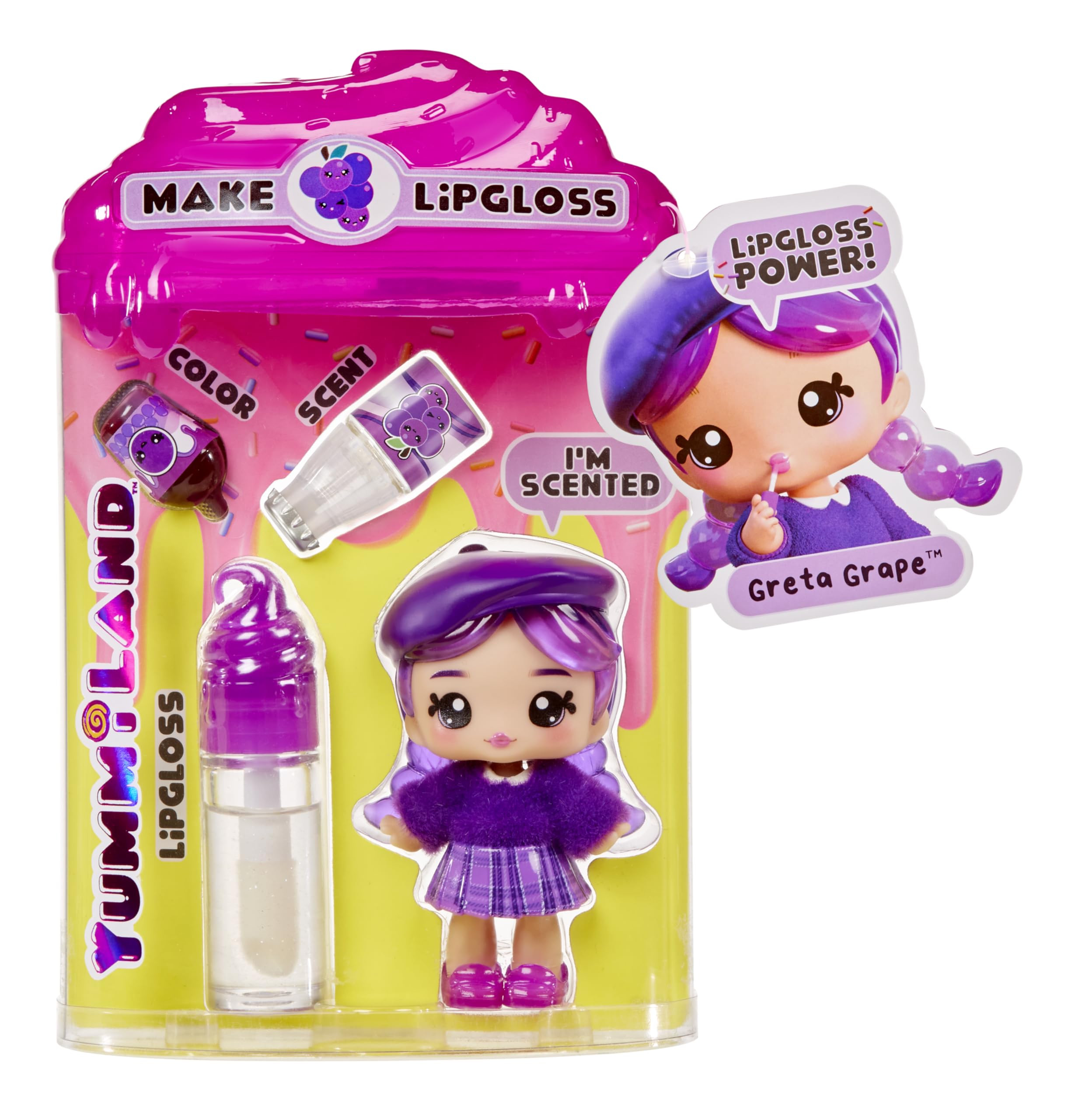 Yummiland Lipgloss Doll- Greta Grape, Ages 4+ | Amazon (US)