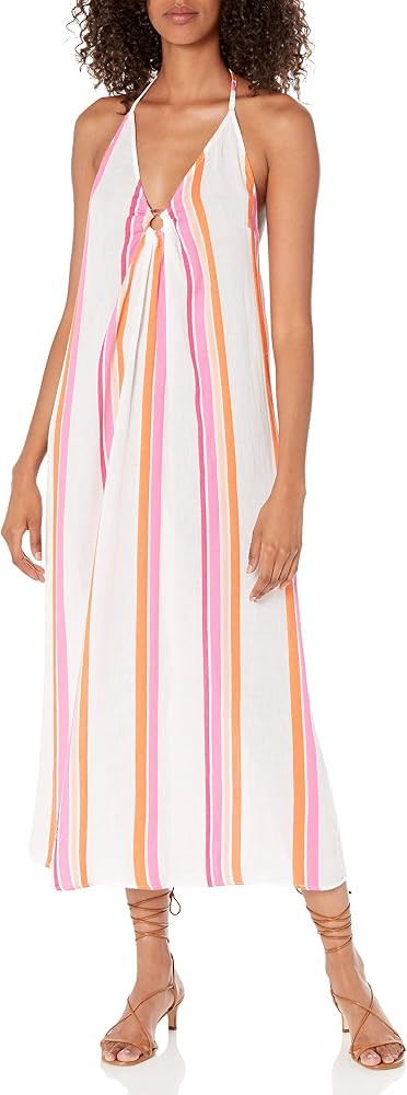 Trina Turk Women's Sweet Stripe Plunge Dress | Amazon (US)