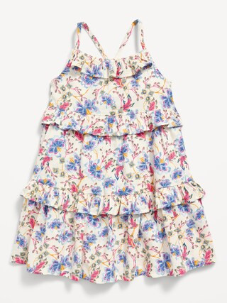 Sleeveless Printed Ruffle-Trim Swing Dress for Toddler Girls | Old Navy (US)