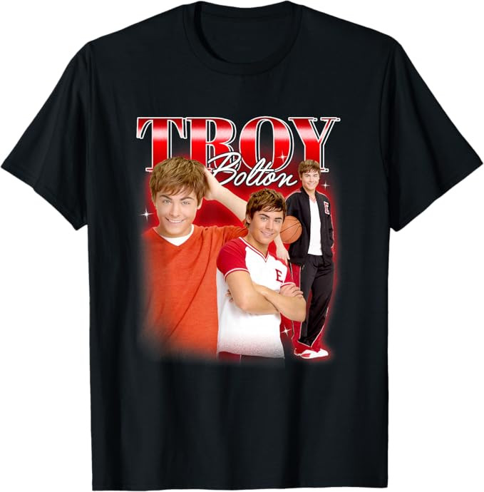 Disney High School Musical The Series Troy Bolton Collage T-Shirt | Amazon (US)