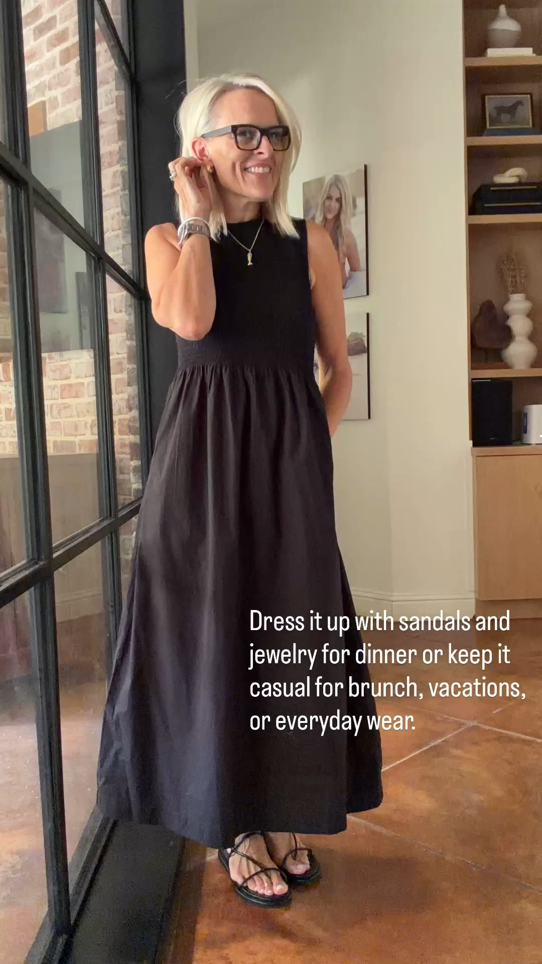 A black maxi dress is one of those forever pieces you’ll never regret buying. The flattering smocked bodice creates a beautiful shape, while the flowy skirt keeps it comfortable and effortless. Dress it up with sandals and jewelry for dinner or keep it casual for brunch, vacations, or everyday wear.

💡 LTK MADE EASY
❤️ Heart = Support my posts!
🔖 Save = Get sale & restock alerts
📋 Lists = Keep favorites organized
📲 Share = Send lists and products to a friend. Hello, Christmas List!
💬 Comment = Ask me anything about what I’m wearing. :-)

#LTKootd #LTKOver40 #LTKSeasonal