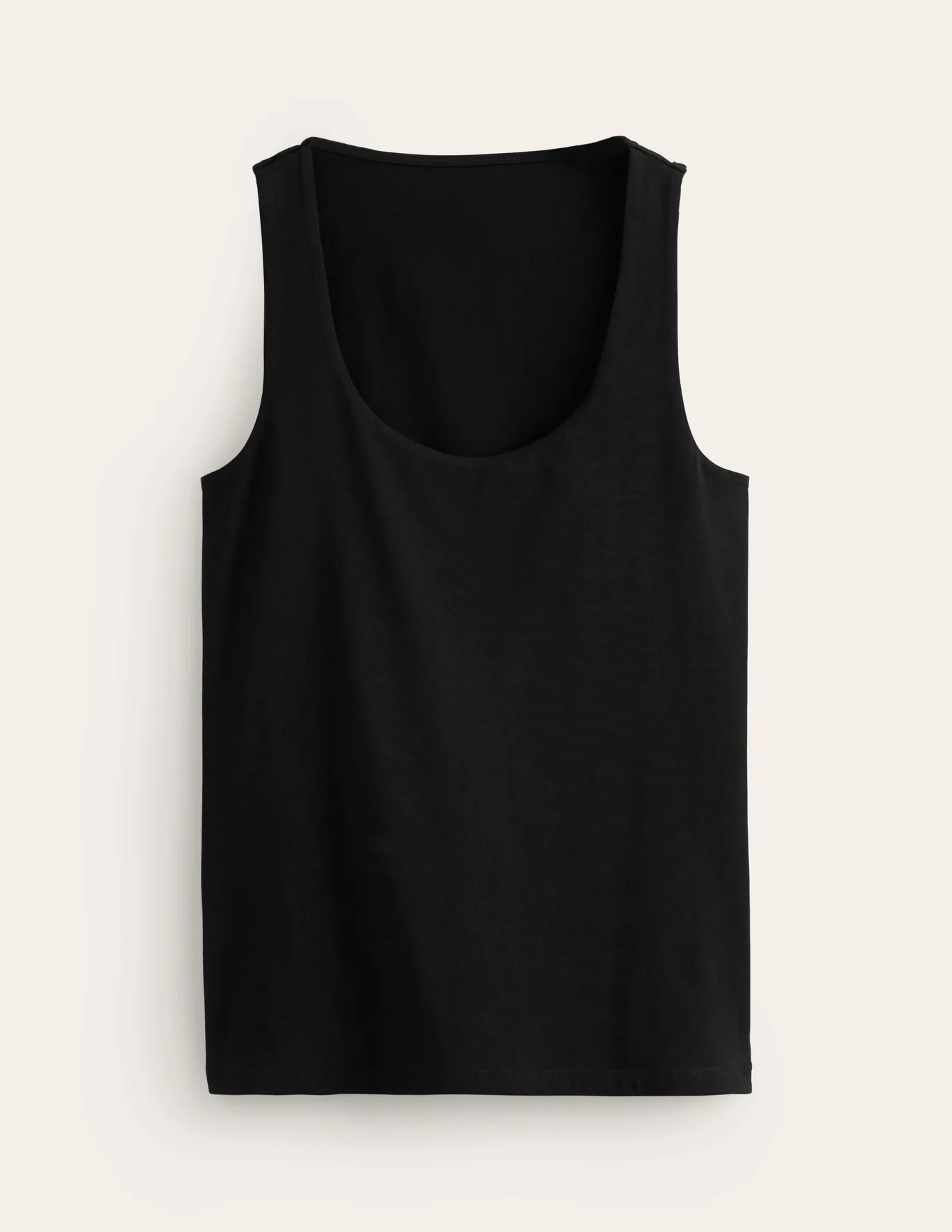 Double Layer Scoop Neck Vest - Black | Boden US | Boden (US)