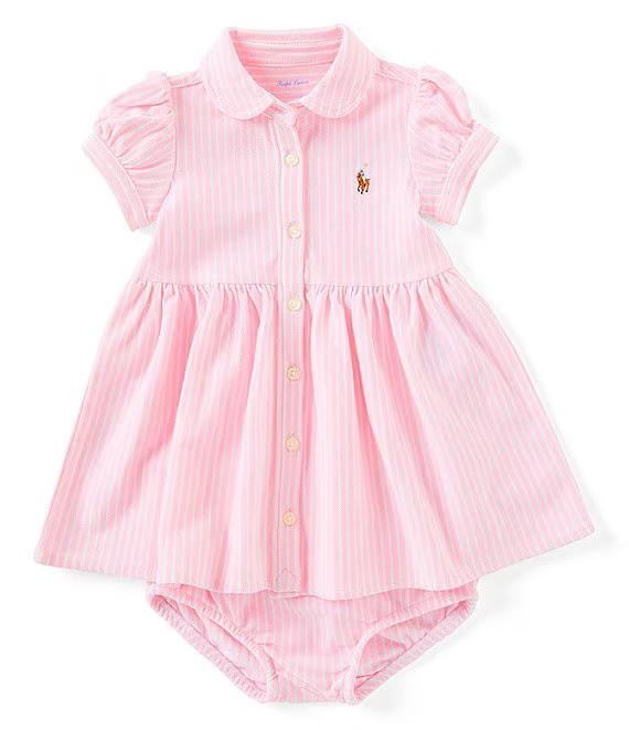 Baby Girls Stripe Knit Oxford Dress & Bloomers Set | Dillard's