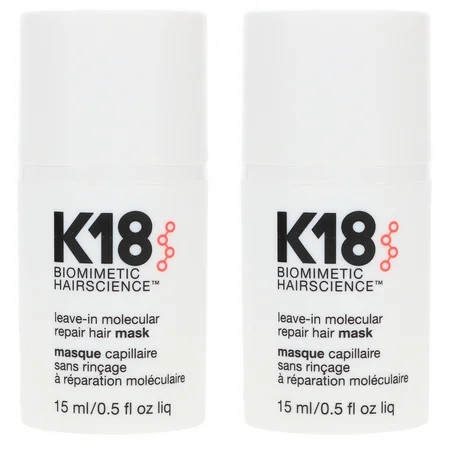 K18 Leave-In Molecular Repair Hair Mask 0.5 oz 2 Pack | Walmart (US)